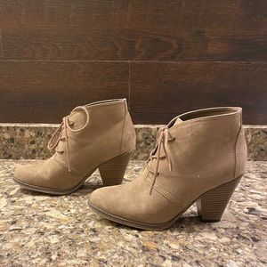 Mia Tie Up Suede Bootie